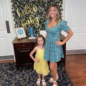 Baby Shower Guest Dress / Floral Print Mini dress